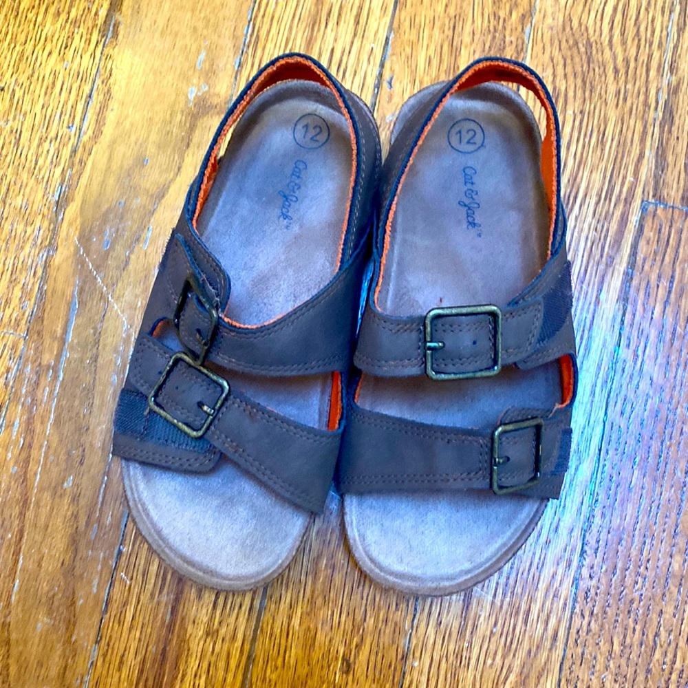 Brown toddler Birkenstock inspired sandals size 12